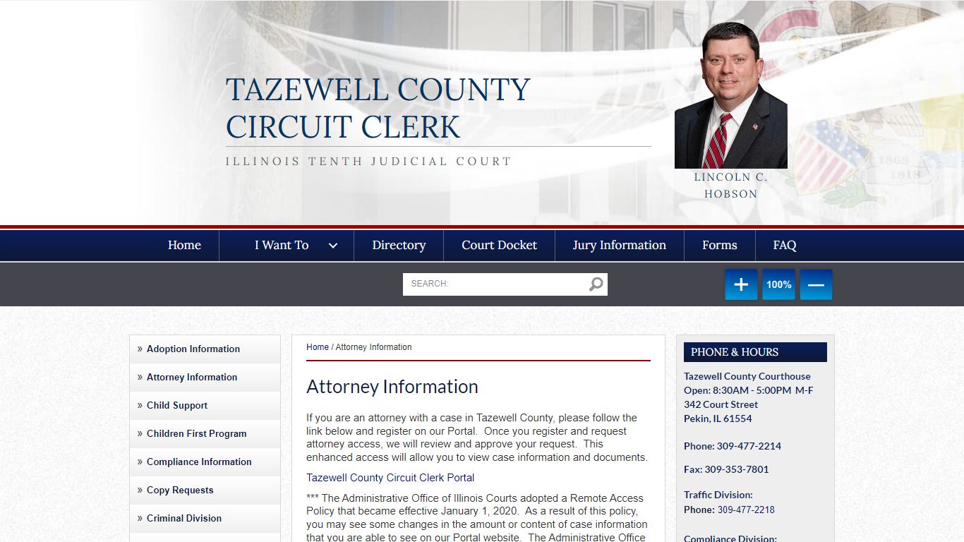 Attorney Information - Tazewell County Circuit Clerk